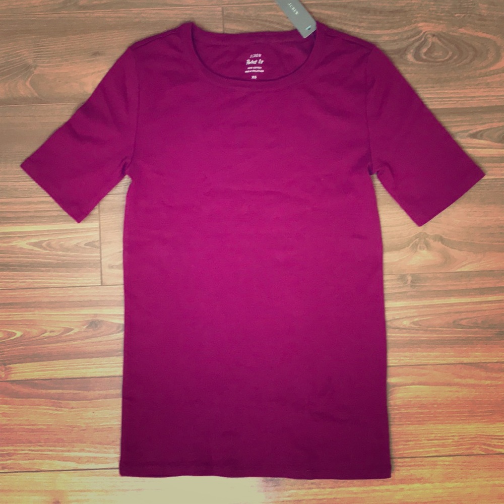 J Crew Slim Perfect Fit T Shirt XS Mulberry